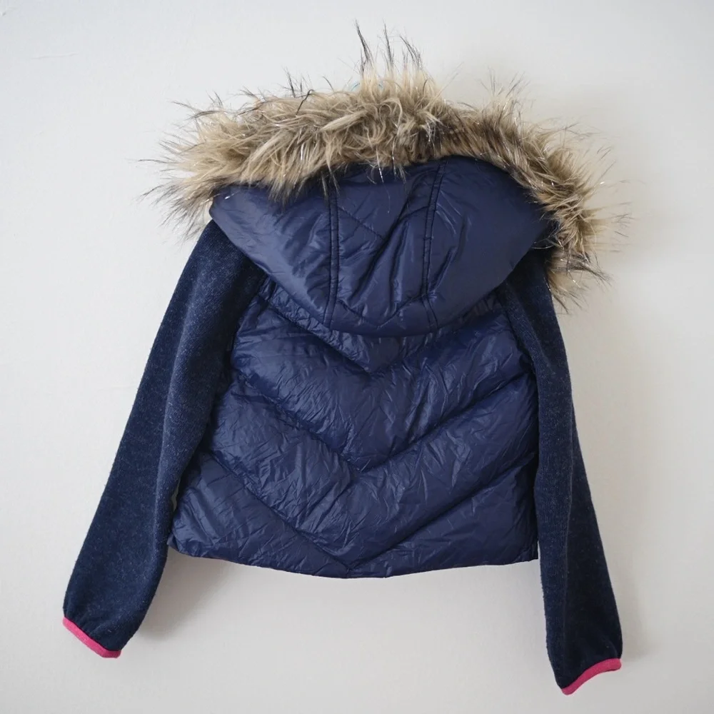 Michael Kors Toddler Girls Size 3T Down Fill & Fleece Removable Hooded Jacket - Picture 3 of 12
